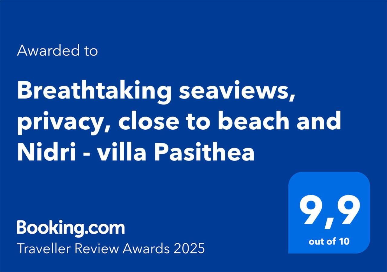 Villa Pasithea - Breathtaking Seaviews, Infinity Pool, Privacy, Close To The Beach Nydri  Exterior foto